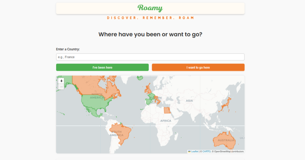 Roamy website